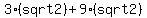 3%28sqrt2%29+%2B+9%28sqrt2%29