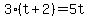 3%28t%2B2%29=5t