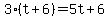 3%28t%2B6%29=5t%2B6
