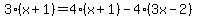3%28x%2B1%29=4%28x%2B1%29-4%283x-2%29