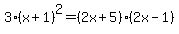 3%28x%2B1%29%5E2=%282x%2B5%29%282x-1%29