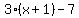 3%28x%2B1%29-7