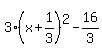 3%28x%2B1%2F3%29%5E2-16%2F3