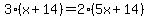 3%28x%2B14%29+=+2%285x%2B14%29