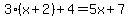 3%28x%2B2%29%2B4=5x%2B7
