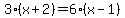 3%28x%2B2%29+=+6%28x-1%29
