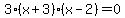 3%28x%2B3%29%28x-2%29=0