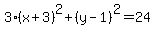 3%28x%2B3%29%5E2%2B%28y-1%29%5E2=24