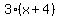 3%28x%2B4%29