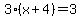 3%28x%2B4%29=3
