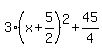 3%28x%2B5%2F2%29%5E2%2B45%2F4