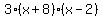 3%28x%2B8%29%28x-2%29