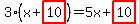 3%28x%2Bhighlight%2810%29%29=5x%2Bhighlight%2810%29