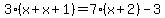 3%28x%2Bx%2B1%29=7%28x%2B2%29-3