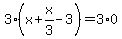 3%28x%2Bx%2F3-3%29=3%2A0