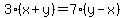 3%28x%2By%29=7%28y-x%29