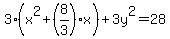 3%28x%5E2%2B%288%2F3%29x%29%2B3y%5E2=28