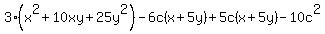 3%28x%5E2%2B10xy%2B25y%5E2%29-6c%28x%2B5y%29%2B5c%28x%2B5y%29-10c%5E2