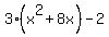3%28x%5E2%2B8x%29-2