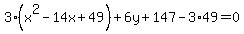 3%28x%5E2-14x%2B49%29%2B6y%2B147-3%2A49=0