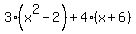 3%28x%5E2-2%29%2B4%28x%2B6%29