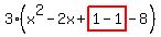 3%28x%5E2-2x%2Bhighlight%281-1%29-8%29