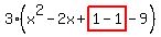 3%28x%5E2-2x%2Bhighlight%281-1%29-9%29