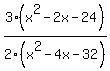 3%28x%5E2-2x-24%29%2F2%28x%5E2-4x-32%29