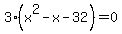 3%28x%5E2-x-32%29=0