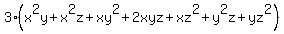 3%28x%5E2y%2Bx%5E2z%2Bxy%5E2%2B2xyz%2Bxz%5E2%2By%5E2z%2Byz%5E2%29