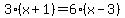 3%28x+%2B+1%29+=+6%28x+-+3%29