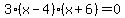 3%28x+-+4%29%28x+%2B+6%29+=+0