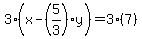 3%28x-%285%2F3%29y%29=3%287%29