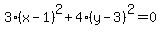 3%28x-1%29%5E2%2B4%28y-3%29%5E2=0