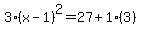 3%28x-1%29%5E2=27%2B1%283%29