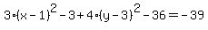 3%28x-1%29%5E2-3%2B4%28y-3%29%5E2-36=-39