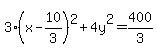 3%28x-10%2F3%29%5E2%2B4y%5E2=400%2F3