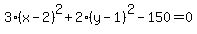 3%28x-2%29%5E2%2B2%28y-1%29%5E2-150=0