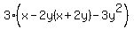 3%28x-2y%28x%2B2y%29-3y%5E2%29%29