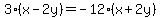 3%28x-2y%29=-12%28x%2B2y%29