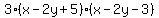 3%28x-2y%2B5%29%28x-2y-3%29