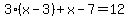 3%28x-3%29%2Bx-7+=+12