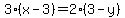 3%28x-3%29=2%283-y%29