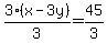3%28x-3y%29%2F3=45%2F3