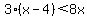 3%28x-4%29%3C8x