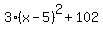 3%28x-5%29%5E2%2B102