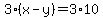 3%28x-y%29=3%2A10