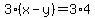 3%28x-y%29=3%2A4