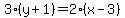 3%28y%2B1%29=2%28x-3%29
