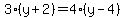 3%28y%2B2%29=4%28y-4%29